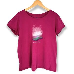 Life is Good | Large | The Mountains are Calling Relaxed Fit Crew Neck Tee